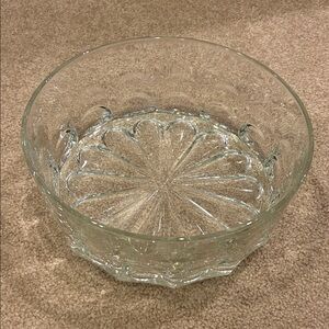 Vintage Duralex Glass Elegant 10” Serving Bowl
